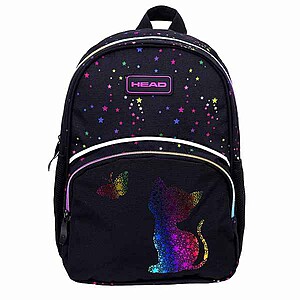 Head kisméretű cicás hátizsák – Rainbow Kitty