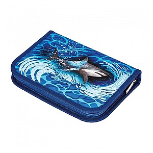 Herlitz Loop Plus cápás iskolatáska szett – Blue Shark