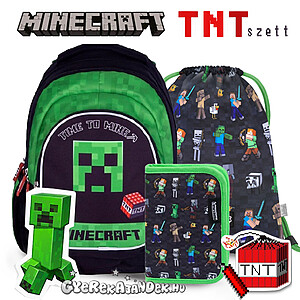 Minecraft iskolatáska hátizsák 42 cm SZETT – TNT