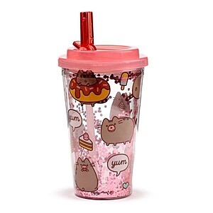 Pusheen Cat duplafalú pohár tetővel és szívószállal – Yumm