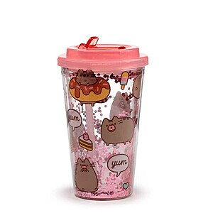 Pusheen Cat duplafalú pohár tetővel és szívószállal – Yumm