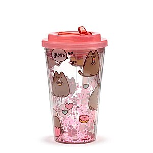 Pusheen Cat duplafalú pohár tetővel és szívószállal – Yumm