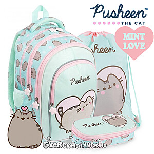 Pusheen Cat iskolatáska, hátizsák SZETT – Mint Love