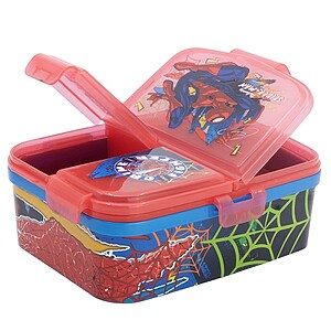Spiderman több rekeszes uzsonnás doboz – fedél tárolós – Crime Fighter