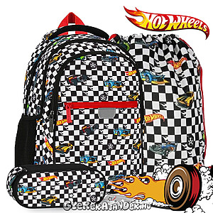 Hot Wheels iskolatáska, hátizsák SZETT – Starting