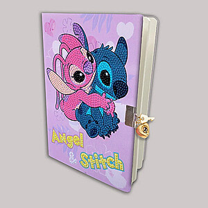 Stitch titkos napló gyémántszemes kirakóval