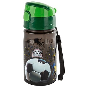 Szívószálas focis műanyag kulacs 330 ml – Football Fever