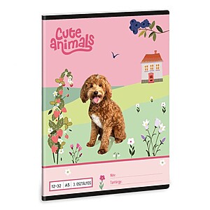Ars Una 3. osztályos vonalas füzet A5 – Cuki állatok – Doggie
