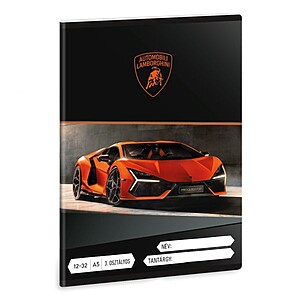 Ars Una 3. osztályos vonalas füzet A5 –  Lamborghini Revuelto