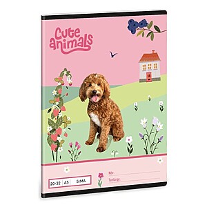 Ars Una A5-ös sima füzet – Cuki állatok – Doggie