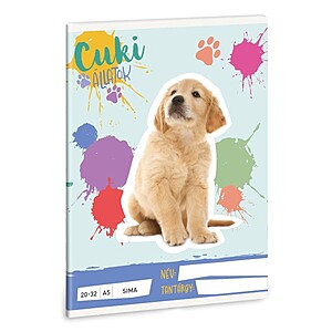Ars Una A5-ös sima füzet – Cuki állatok – Golden retriever