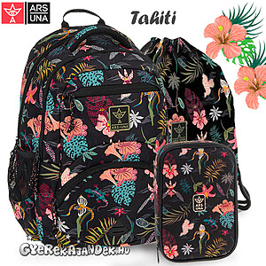 Ars Una virágos iskolatáska, hátizsák SZETT – Tahiti (AU-C2)
