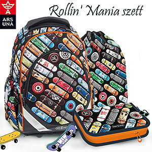 Ars Una iskolatáska 3 részes SZETT – Rollin’ Mania (AU-F1)