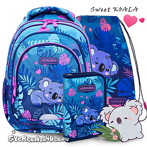 Astra iskolatáska, hátizsák SZETT 39 cm – Sweet Koala