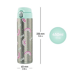 Baagl fémkulacs, termosz 450ml – Pink Rainbow