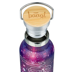 Baagl fémkulacs, termosz bambusz tetővel 500ml – Galaxy