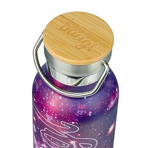 Baagl fémkulacs, termosz bambusz tetővel 500ml – Galaxy