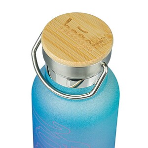 Baagl fémkulacs, termosz bambusz tetővel 500ml – Gradient blue