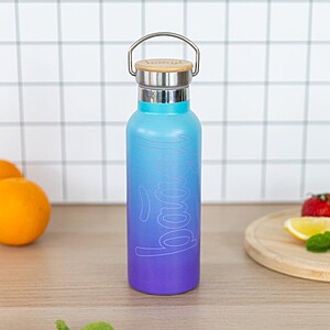 Baagl fémkulacs, termosz bambusz tetővel 500ml – Gradient blue