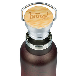 Baagl fémkulacs, termosz bambusz tetővel 500ml – Gradient red