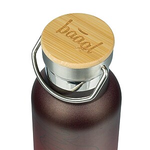 Baagl fémkulacs, termosz bambusz tetővel 500ml – Gradient red