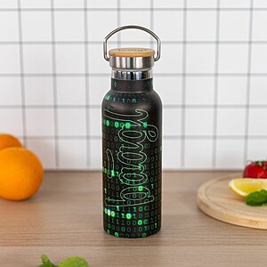 Baagl fémkulacs, termosz bambusz tetővel 500ml – Numbers