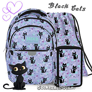 BackUp iskolatáska, hátizsák SZETT – Black Cats