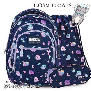 BackUp cicás iskolatáska hátizsák SZETT – Cosmic Cats