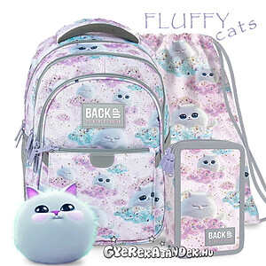 BackUp iskolatáska, hátizsák SZETT – Fluffy Cats