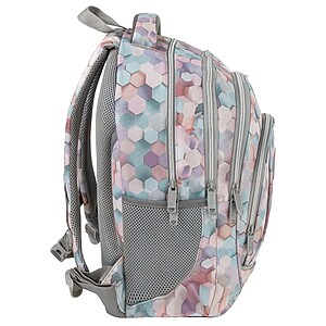BackUp iskolatáska hátizsák – Pastel Hexagon