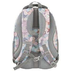BackUp iskolatáska hátizsák – Pastel Hexagon