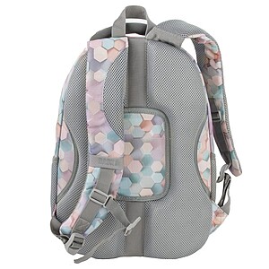 BackUp iskolatáska hátizsák – Pastel Hexagon