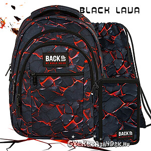 BackUp iskolatáska hátizsák SZETT – Black Lava
