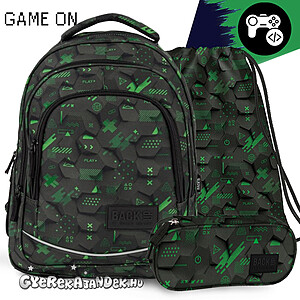 BackUp ergonomikus iskolatáska hátizsák SZETT – Game On