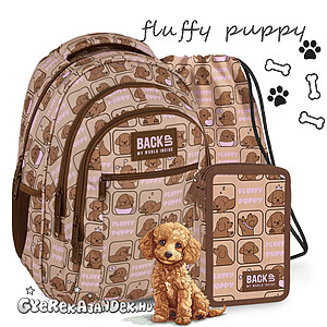 BackUp iskolatáska hátizsák SZETT – Fluffy Puppy