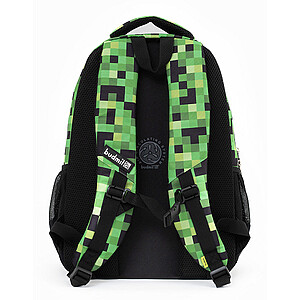 Budmil gamer iskolatáska, hátizsák – Green Pixel