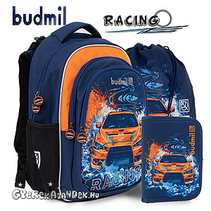 Budmil versenyautós iskolatáska SZETT – Racing