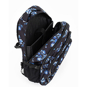 Budmil virágos iskolatáska, hátizsák – Blue Flowers