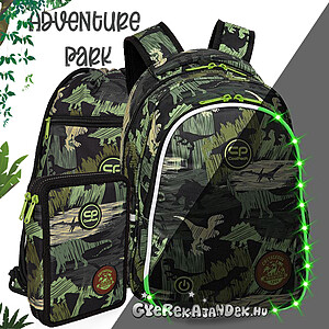 Coolpack dínós iskolatáska hátizsák LED világítással SZETT – Adventure Park
