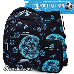 Head focis iskolatáska, hátizsák SZETT 39 cm – Football Fan