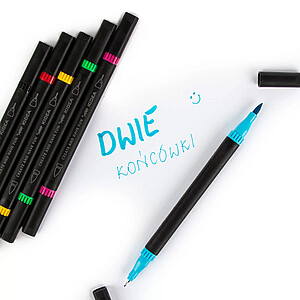 Kidea ecsetvégű filctoll készlet 12 db-os