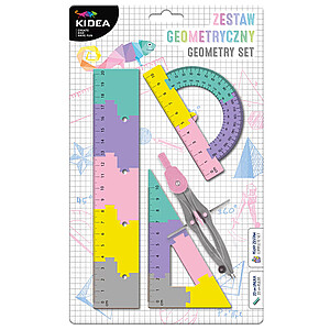 Kidea puzzle vonalzó és körző szett 20 cm – lányos