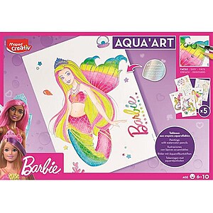 MAPED CREATIV Barbie színező készlet akvarell ceruzával – Maxi szett