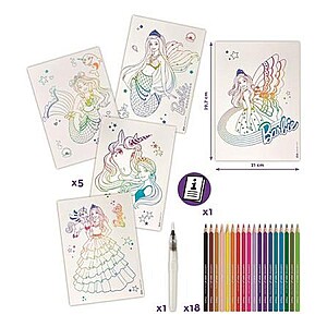 MAPED CREATIV Barbie színező készlet akvarell ceruzával – Maxi szett