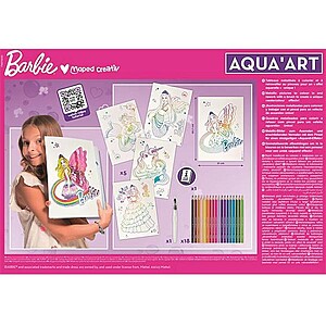 MAPED CREATIV Barbie színező készlet akvarell ceruzával – Maxi szett