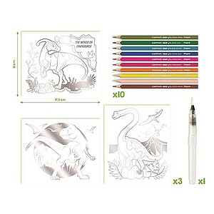 MAPED CREATIV Dínós színező készlet akvarell ceruzával