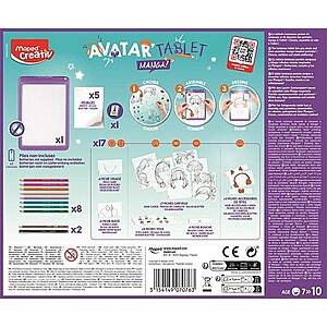 MAPED CREATIV Világító rajztábla készségfejlesztő lapokkal – Manga
