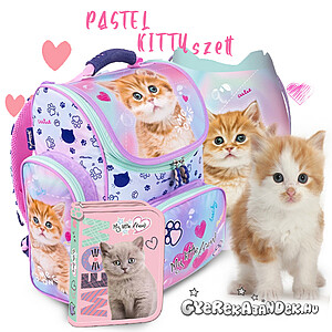 My Little Friend cicás iskolatáska SZETT – Pastel Kitty