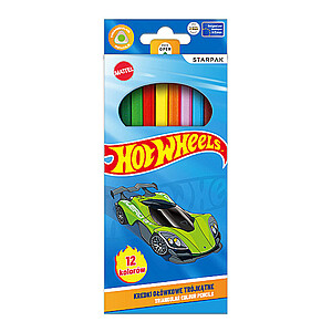 Starpak Hot Wheels autós színes ceruza készlet 12 db-os