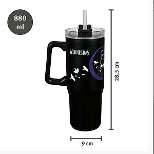 Oxybag szívószálas termosz bögre 880 ml – Wednesday